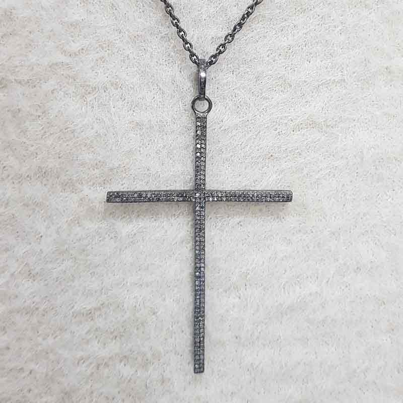 Stunning Cross Pendant With Pave Diamond Layers, Cross Necklace, Gift For Her, Christmas Gift