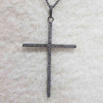 Stunning Cross Pendant With Pave Diamond Layers, Cross Necklace, Gift For Her, Christmas Gift