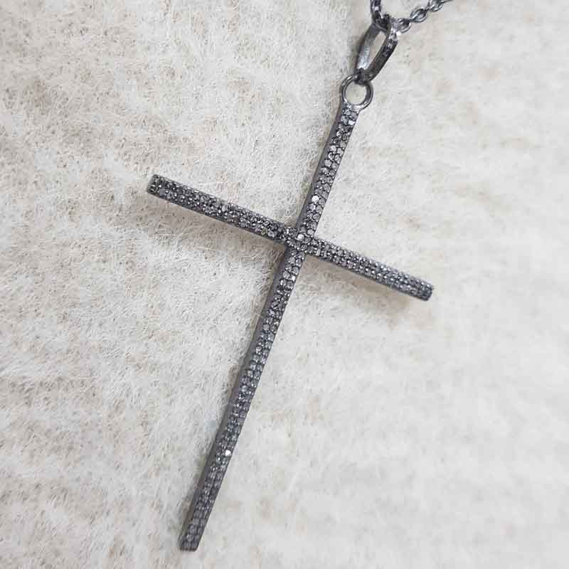 Stunning Cross Pendant With Pave Diamond Layers, Cross Necklace, Gift For Her, Christmas Gift