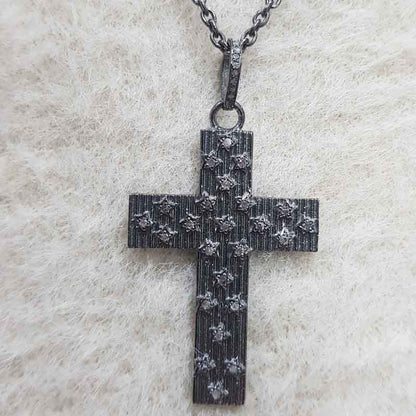 Graceful Multi Star Cross Designed Pendant, Christen Symbol Cross Necklace, Christmas Gift