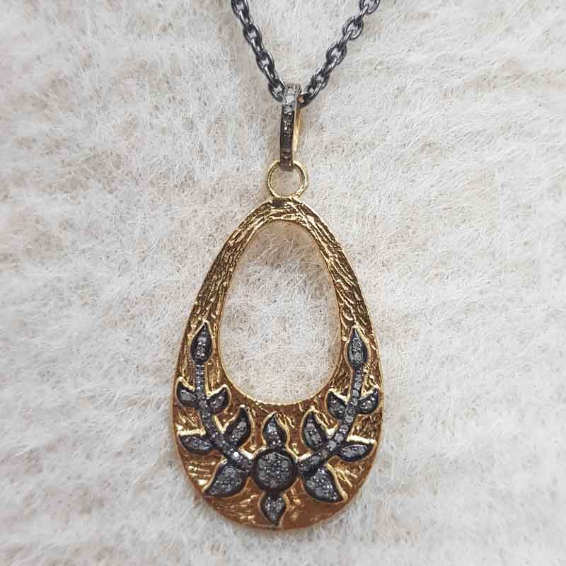 Attractive Pave Diamond Handmade Fancy Designer Pendant, Anniversary Gift, Gift For Wife