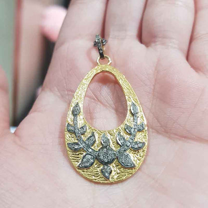 Attractive Pave Diamond Handmade Fancy Designer Pendant, Anniversary Gift, Gift For Wife