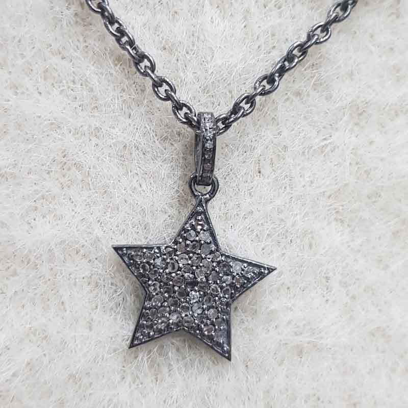 Small Beautiful Pave Diamond Star Charm, Minimalist Star Charm, Gift For Her, Birthday Gift