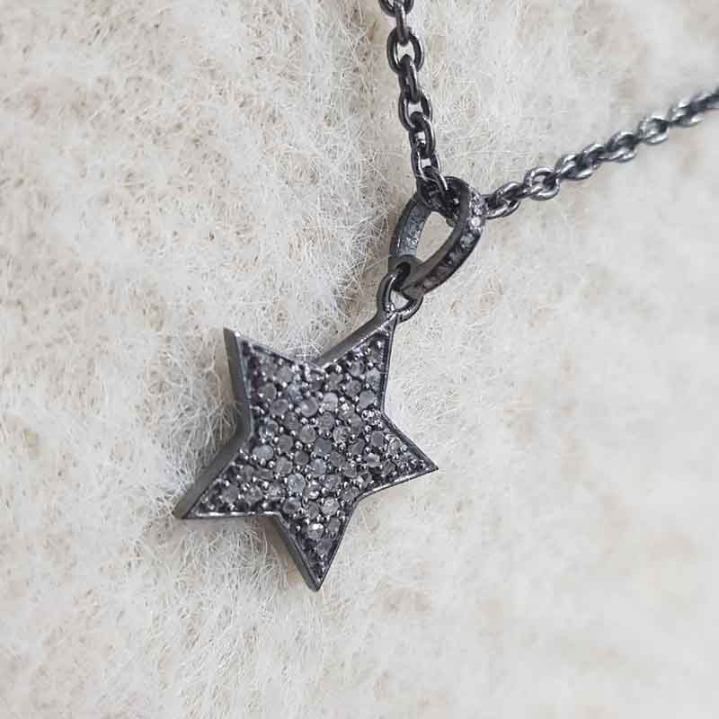 Small Beautiful Pave Diamond Star Charm, Minimalist Star Charm, Gift For Her, Birthday Gift