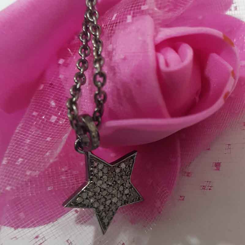 Small Beautiful Pave Diamond Star Charm, Minimalist Star Charm, Gift For Her, Birthday Gift