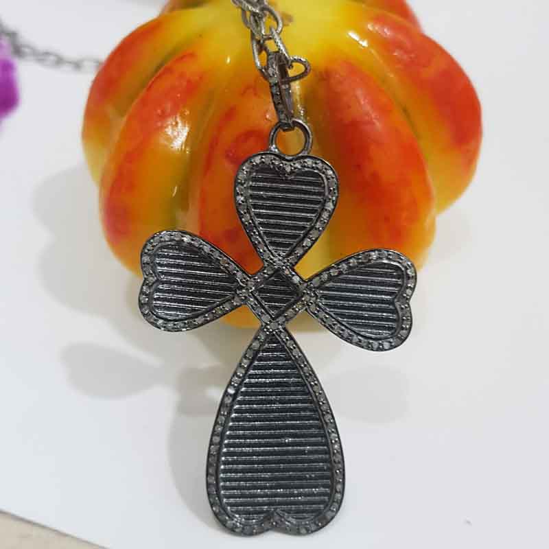 Gorgeous Heart Designer Cross Style Pendant, Christmas Day Special Gift, Gift For Favorite One