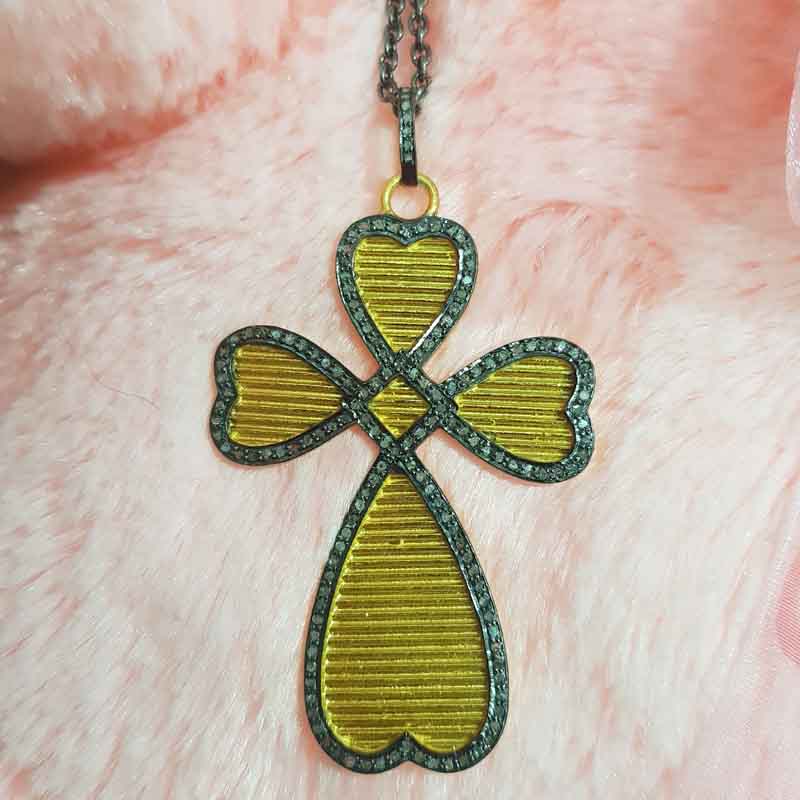 Gorgeous Heart Designer Cross Style Pendant, Christmas Day Special Gift, Gift For Favorite One