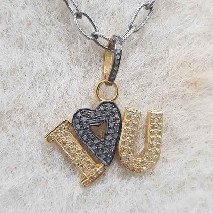 Customizable Love Pendant with Your Initials, Stunning I Love You Pendant, Gift For Lover, Valentine's Day Gift