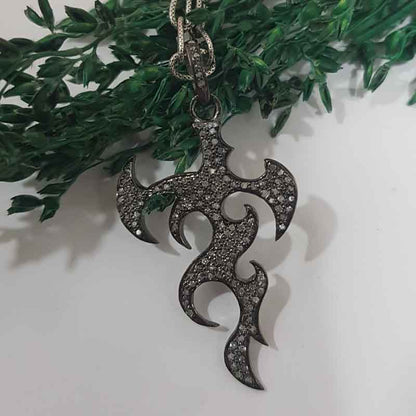 Stylish Leaf Designer Fancy Style Pendant, Unique Design Leaf Necklace, Silver Jewelry