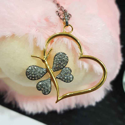 Fashionable Heart With Beautiful Butterfly 925 Sterling Silver Pendant, Personalized Gift For Love