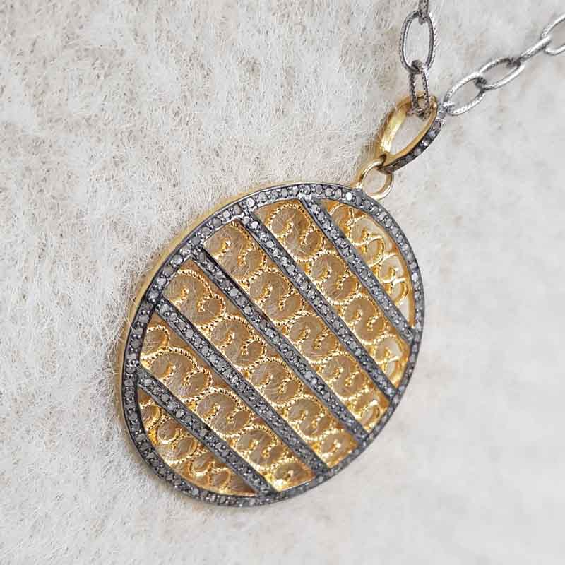 Yellow And Black Beautiful Round Designer Fancy Style pendant, Stylish Fancy pendant, Gift For Love