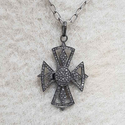 Beautifully Designed Cross Pendant With Pave Layers, Stunning Cross Pendant, Gift For Love, Christmas Gift