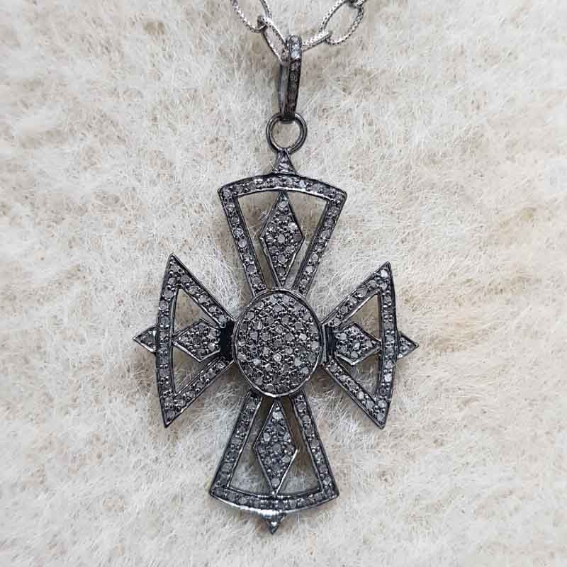 Beautifully Designed Cross Pendant With Pave Layers, Stunning Cross Pendant, Gift For Love, Christmas Gift