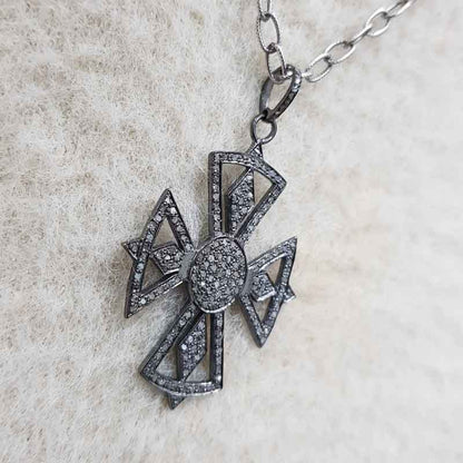 Beautifully Designed Cross Pendant With Pave Layers, Stunning Cross Pendant, Gift For Love, Christmas Gift