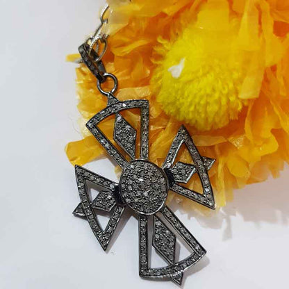 Beautifully Designed Cross Pendant With Pave Layers, Stunning Cross Pendant, Gift For Love, Christmas Gift