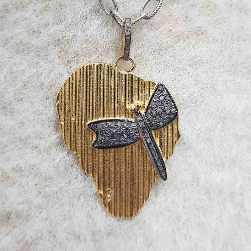 Gorgeous Fancy Butterfly Pendant With Pave Layers, Gift For Someone, Gift For Lover