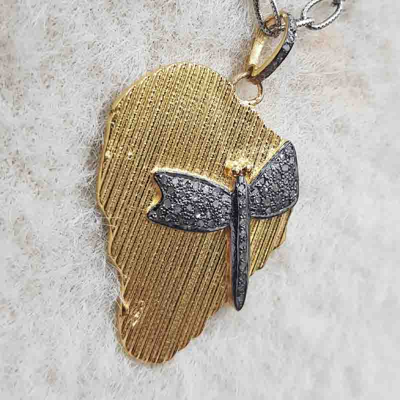 Gorgeous Fancy Butterfly Pendant With Pave Layers, Gift For Someone, Gift For Lover