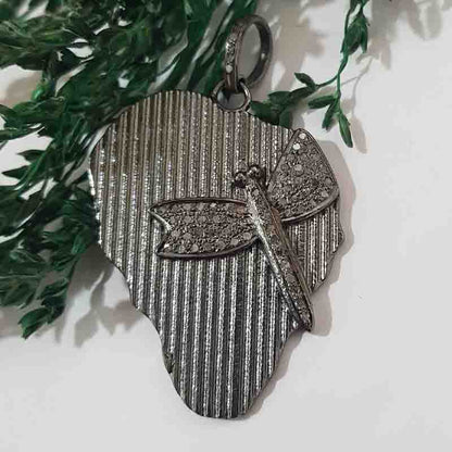 Gorgeous Fancy Butterfly Pendant With Pave Layers, Gift For Someone, Gift For Lover