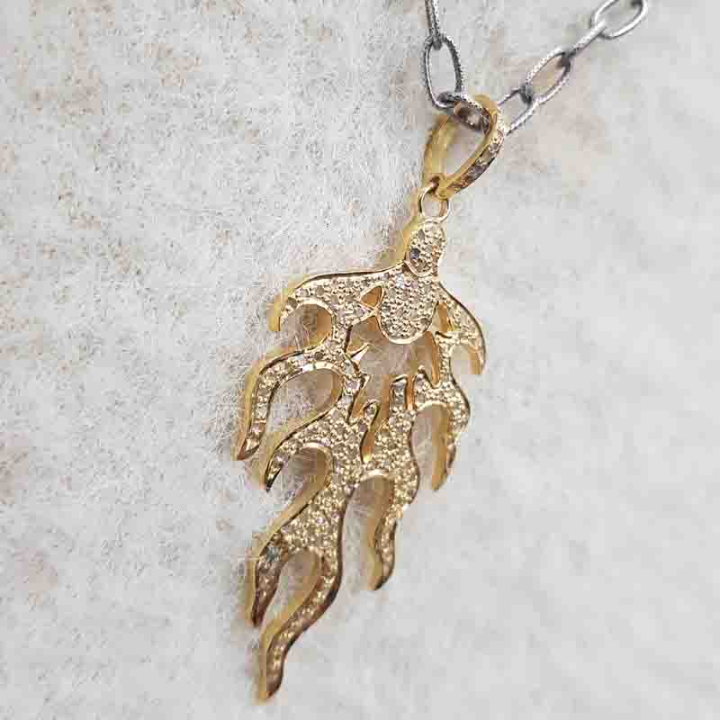 Unique Fancy Designer Pave Diamond Leaf pendant, Leaf Necklace, Gift For Mom, Mother's day Gift