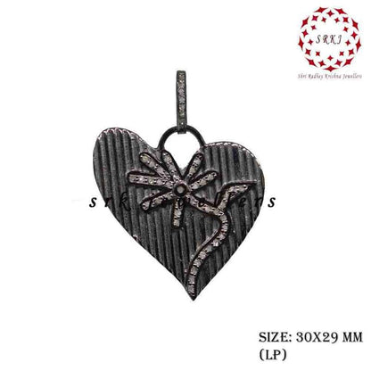 Glorious Handmade Heart Designer Pave Diamond Pendant, Anniversary Gift, Gift For Lover