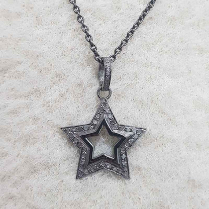 Glorious Star Designer Pendant, Stunning Star Necklace, Silver Jewelry, Gift For Someone