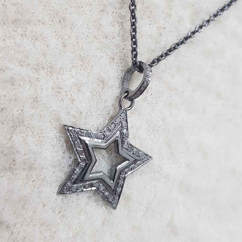 Glorious Star Designer Pendant, Stunning Star Necklace, Silver Jewelry, Gift For Someone