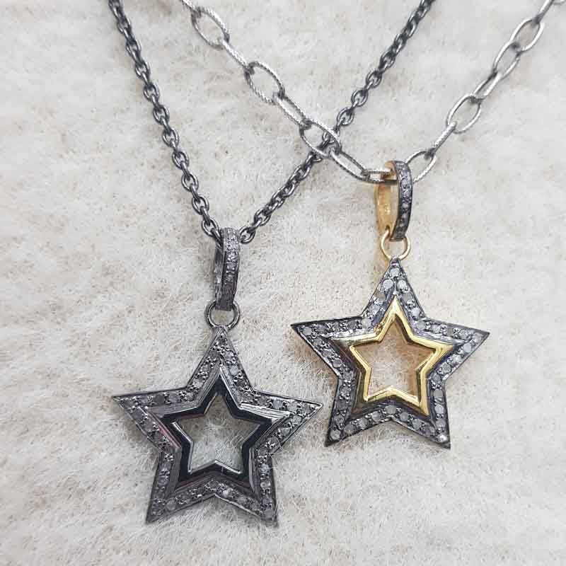 Glorious Star Designer Pendant, Stunning Star Necklace, Silver Jewelry, Gift For Someone