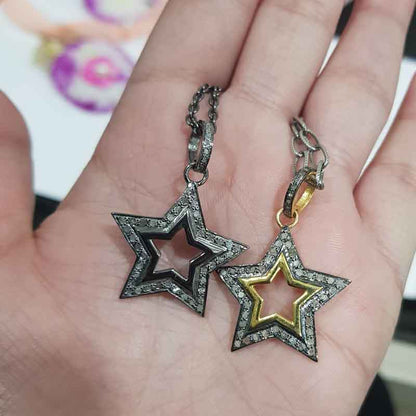 Glorious Star Designer Pendant, Stunning Star Necklace, Silver Jewelry, Gift For Someone