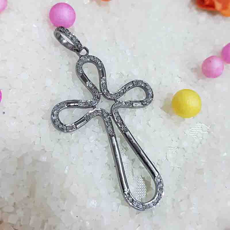 Gorgeous Cross Pendant With Pave Layers, Stylish Cross Necklace, Christmas Day Gift