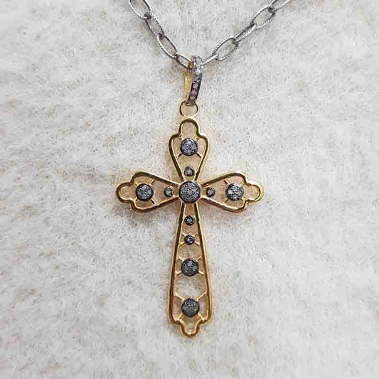 Shiny Fancy Designer 925 Sterling Silver Cross Pendant, Gift For Someone, Christmas Day Gift