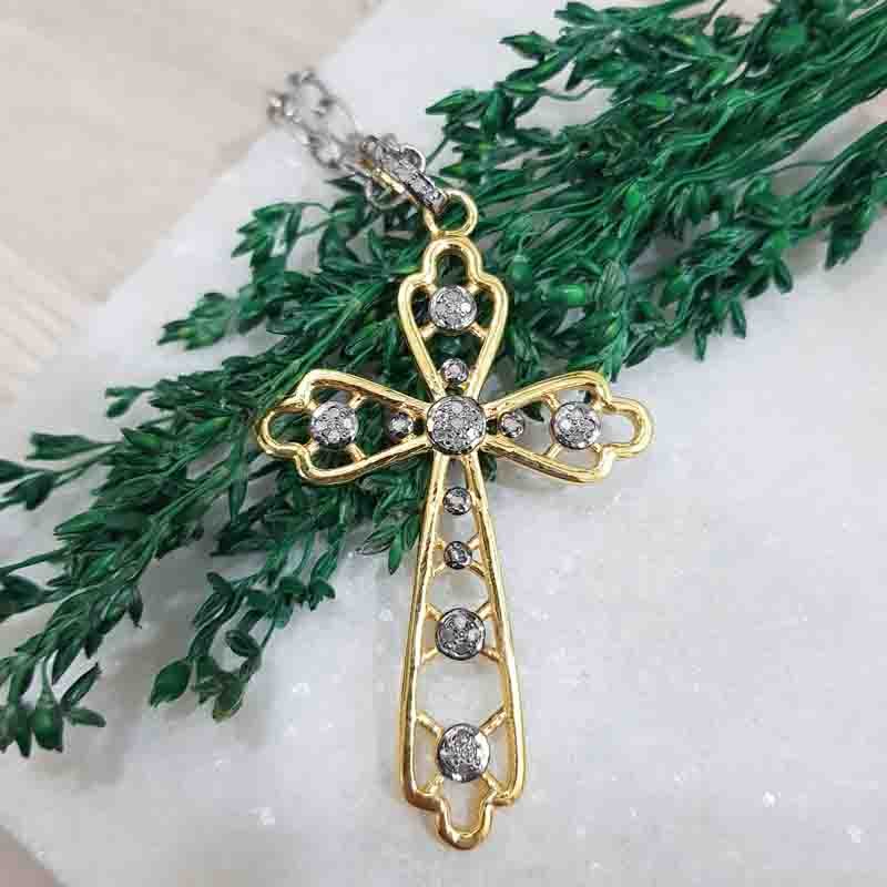 Shiny Fancy Designer 925 Sterling Silver Cross Pendant, Gift For Someone, Christmas Day Gift