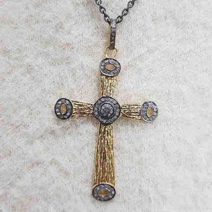 Glamorous Cross Designer pave Diamond Pendant, Stylish Cross Necklace, Gift For Him