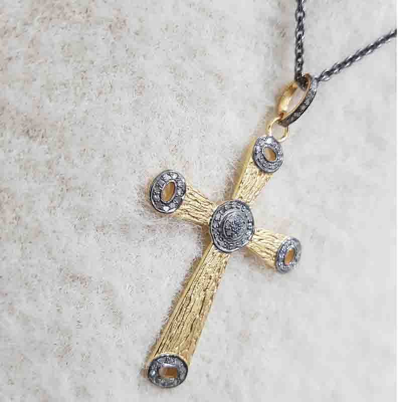 Glamorous Cross Designer pave Diamond Pendant, Stylish Cross Necklace, Gift For Him