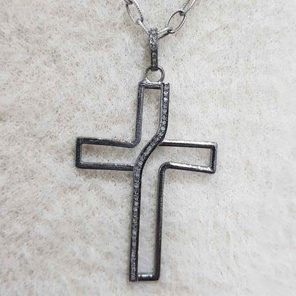 Handmade Designer Cross Pendant, Stylish Cross Necklace, Birthday Gift, Gift For Sister