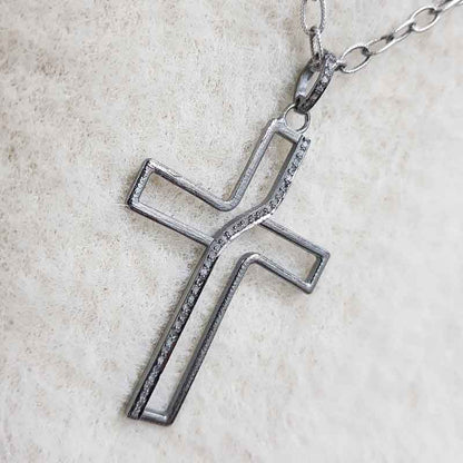 Handmade Designer Cross Pendant, Stylish Cross Necklace, Birthday Gift, Gift For Sister