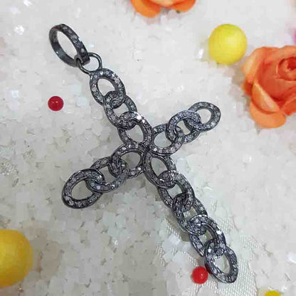 Stylish Cross Pendant With pave Layers, Forever Sign Cross Necklace, Christmas Day Gift, Silver Jewelry