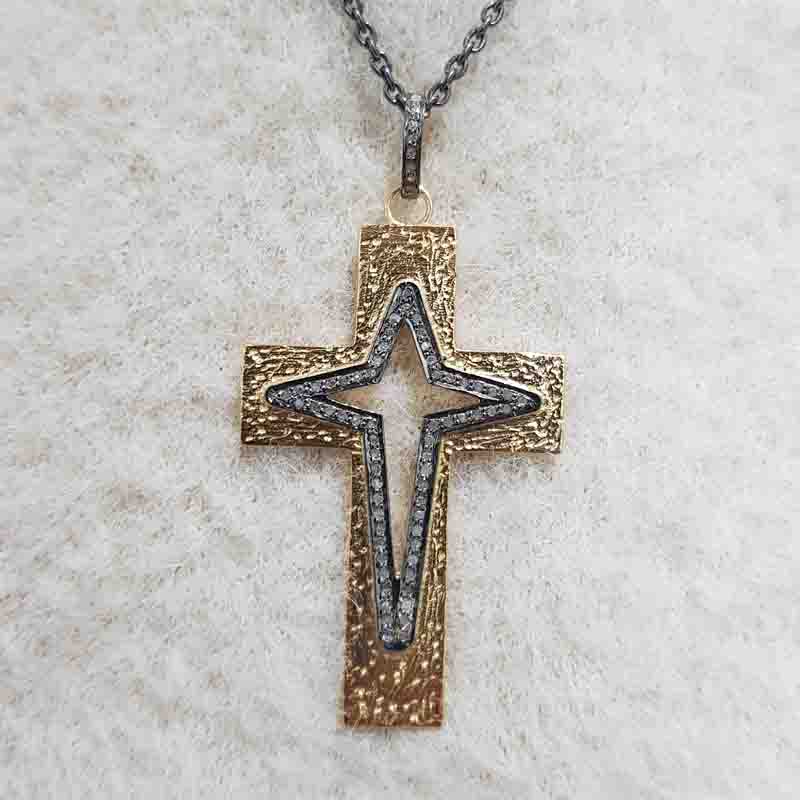 Symbol Of Christian Fancy Designer Cross pendant With Pave Layers, Amazing Christmas Day Cross Necklace, Silver Jewelry