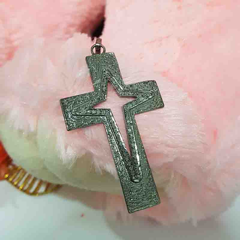 Symbol Of Christian Fancy Designer Cross pendant With Pave Layers, Amazing Christmas Day Cross Necklace, Silver Jewelry