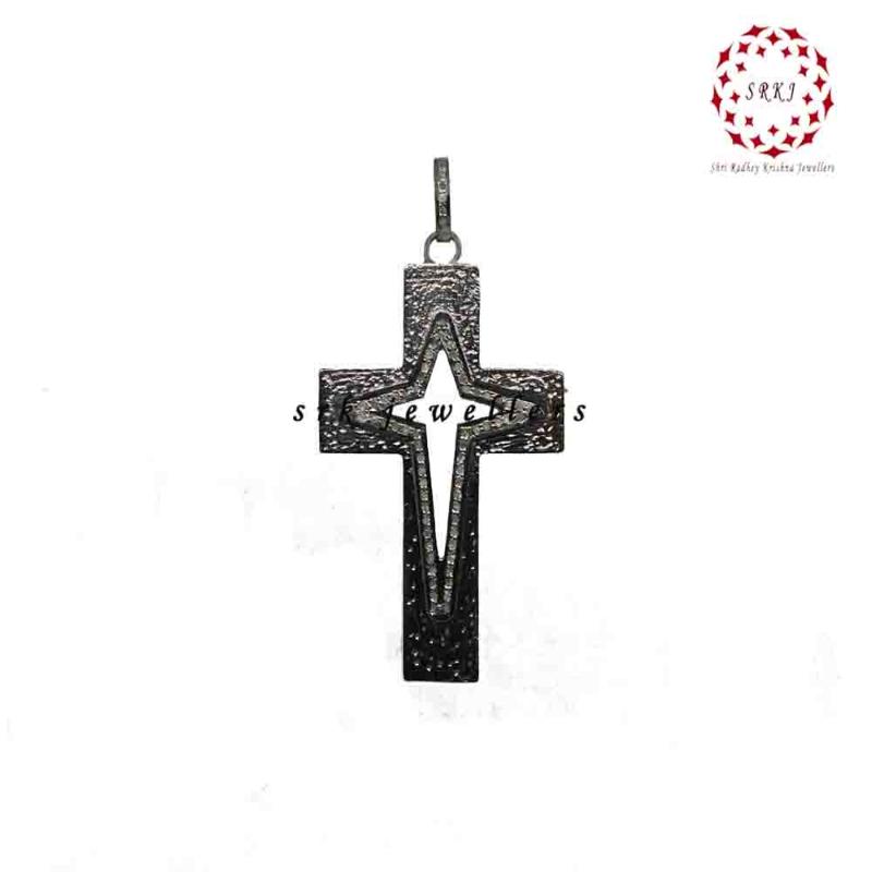 Symbol Of Christian Fancy Designer Cross pendant With Pave Layers, Amazing Christmas Day Cross Necklace, Silver Jewelry