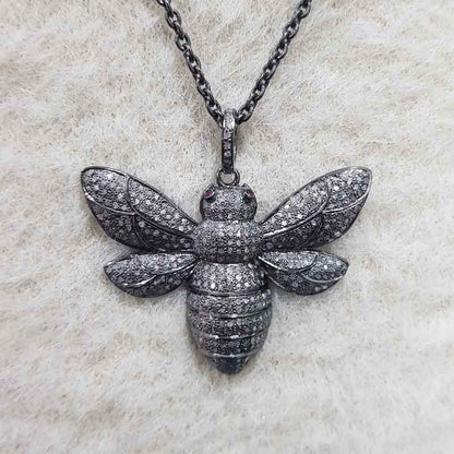 Stunning Fancy Designer Pave Diamond Butterfly Pendant, Gift For Love, Anniversary Gift