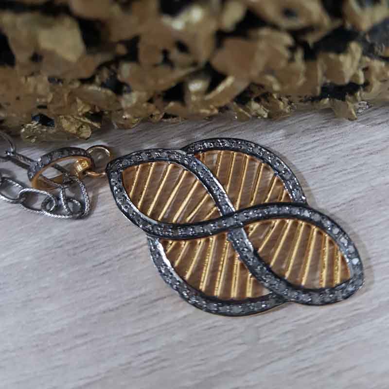 Beautiful Yellow And Black Fancy Designer pendant, Dazzling Dreams Pendant, Silver Jewelry