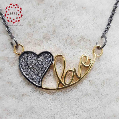 Lovely Fancy Designer Love Pendant, Love Heart Necklace, Gift For Lovers, Wedding Gift