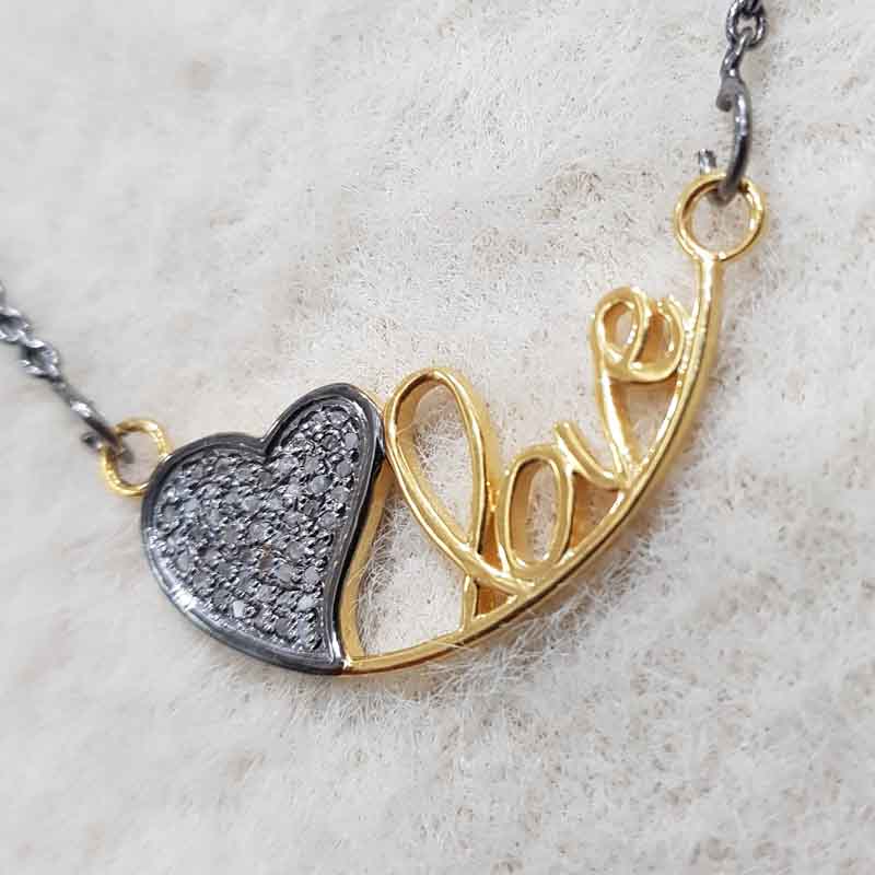 Lovely Fancy Designer Love Pendant, Love Heart Necklace, Gift For Lovers, Wedding Gift