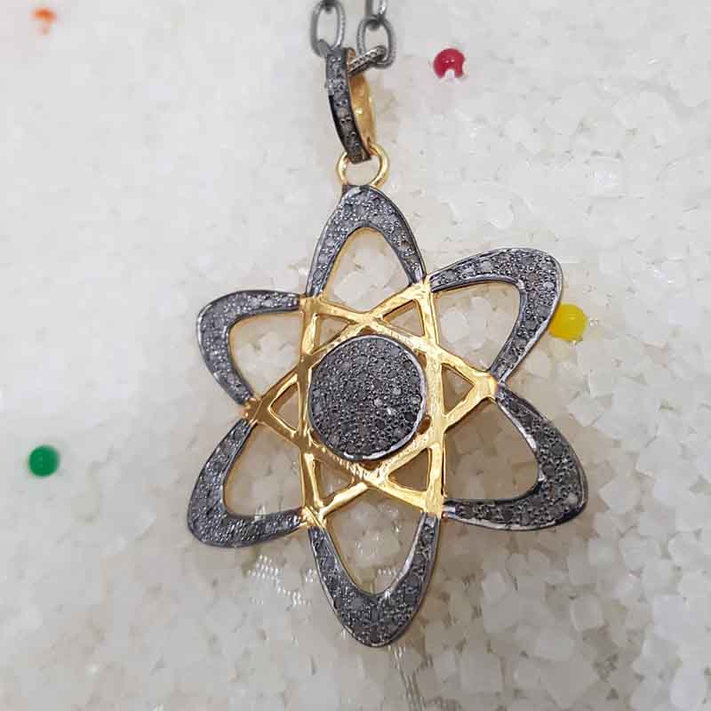 Good Looking Handmade Designer Flower Style Pendant, Unique Star Pendant, silver Jewelry