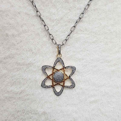 Good Looking Handmade Designer Flower Style Pendant, Unique Star Pendant, silver Jewelry