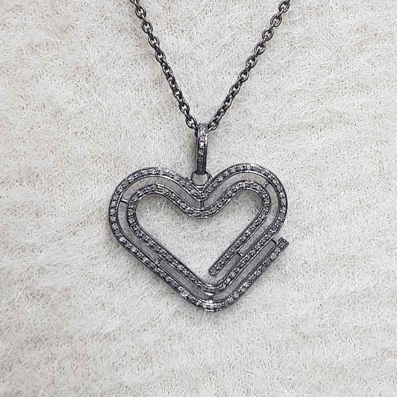 Handmade Designer Heart Pendant, Stylish And Unique heart Pendant, Gift For Lovers, Wedding Gift