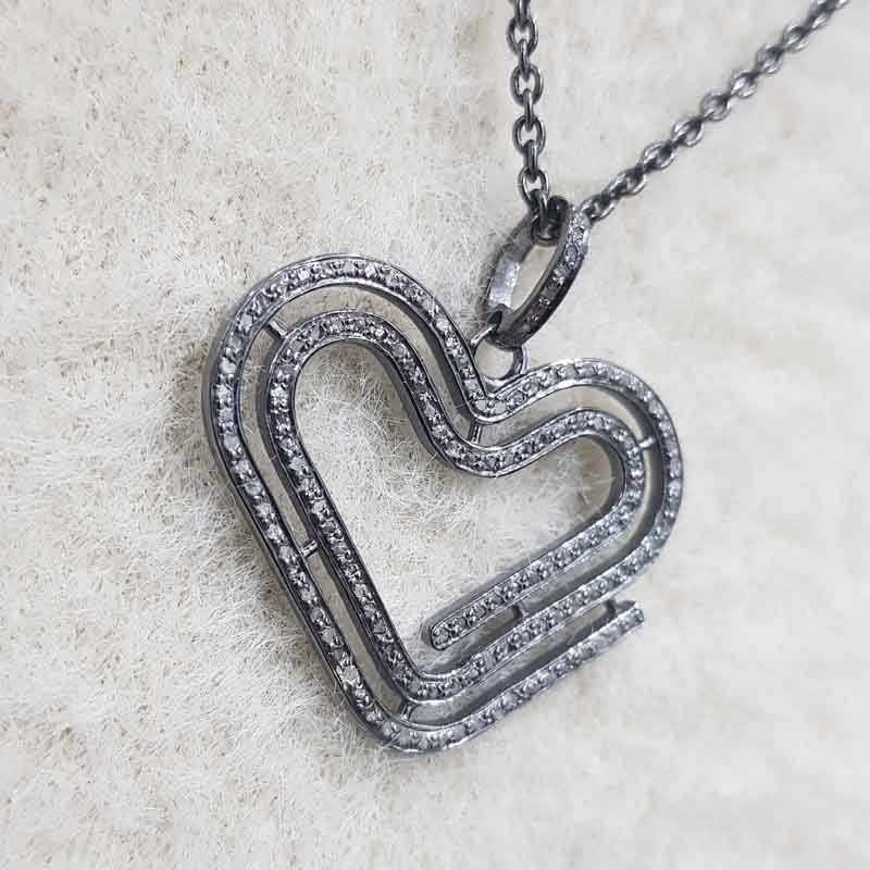 Handmade Designer Heart Pendant, Stylish And Unique heart Pendant, Gift For Lovers, Wedding Gift