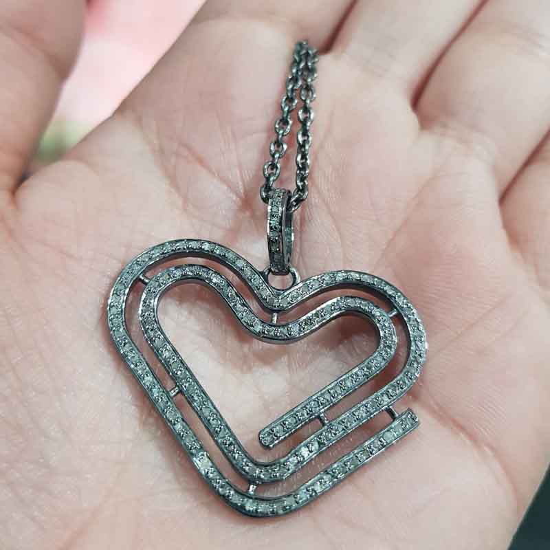 Handmade Designer Heart Pendant, Stylish And Unique heart Pendant, Gift For Lovers, Wedding Gift