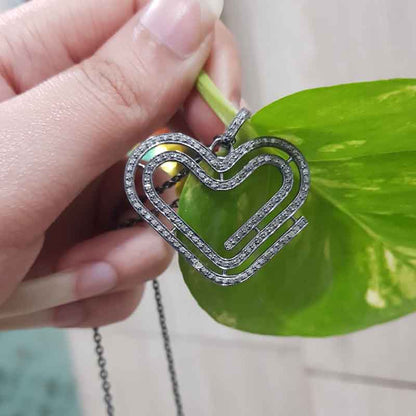 Handmade Designer Heart Pendant, Stylish And Unique heart Pendant, Gift For Lovers, Wedding Gift