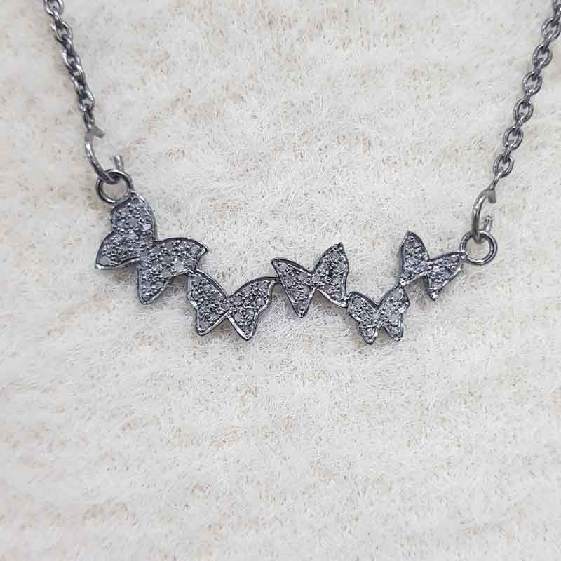 Beautiful Butterflies Pendant, Many Butterfly Necklace, Attractive Pendant, Silver Jewelry